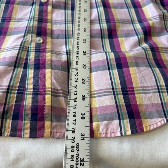Banana Republic‎ LUXE Stretch Poplin Men's Button Up Shirt Multicolor Plaid XL - Picture 10 of 12